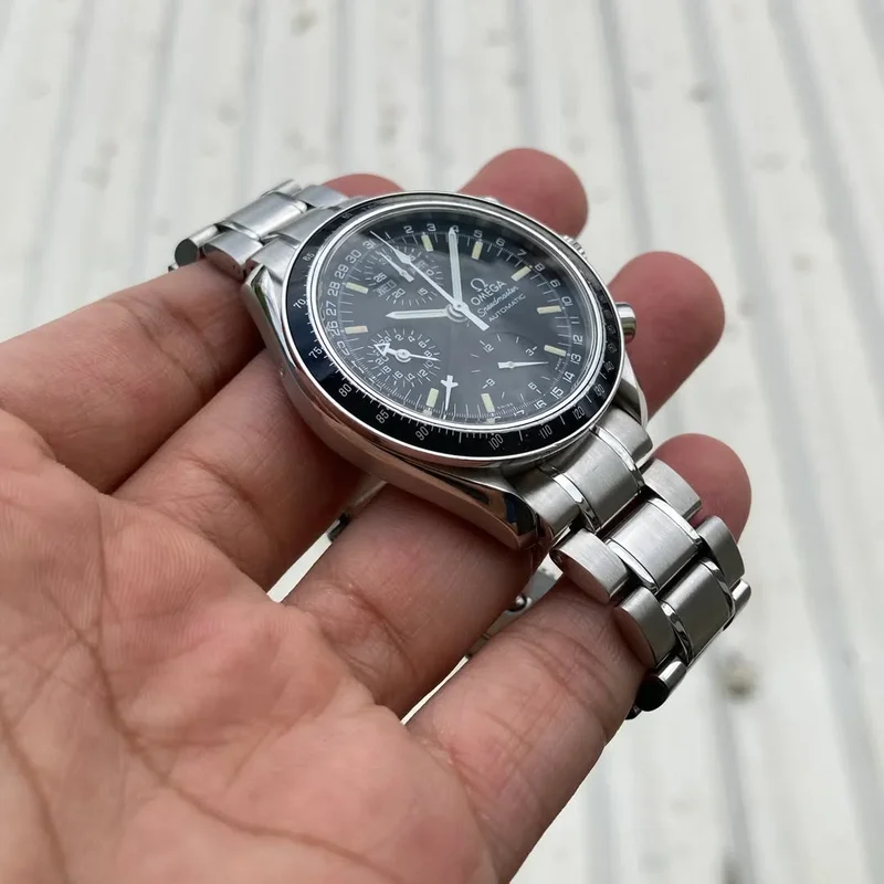Thumb Speedmaster Day Date 40 Stainless Steel / Black / Bracelet