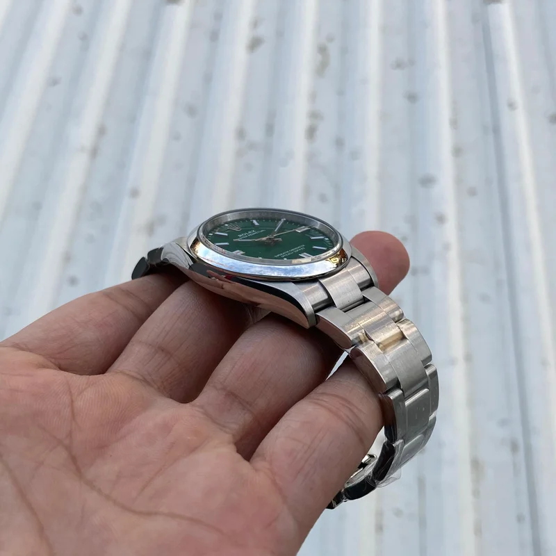 Thumb Oyster Perpetual 36 Stainless Steel / Green
