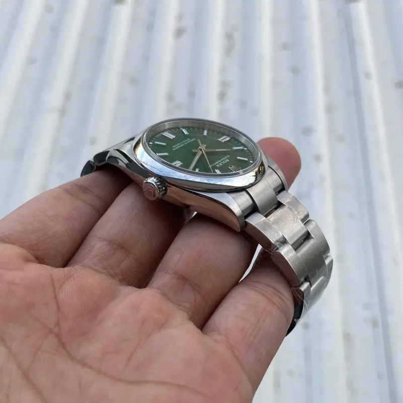 Thumb Oyster Perpetual 36 Stainless Steel / Green