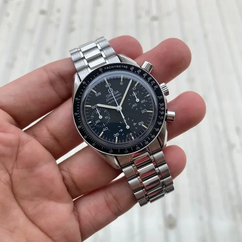 Speedmaster Reduced Stainless Steel Black Automatic