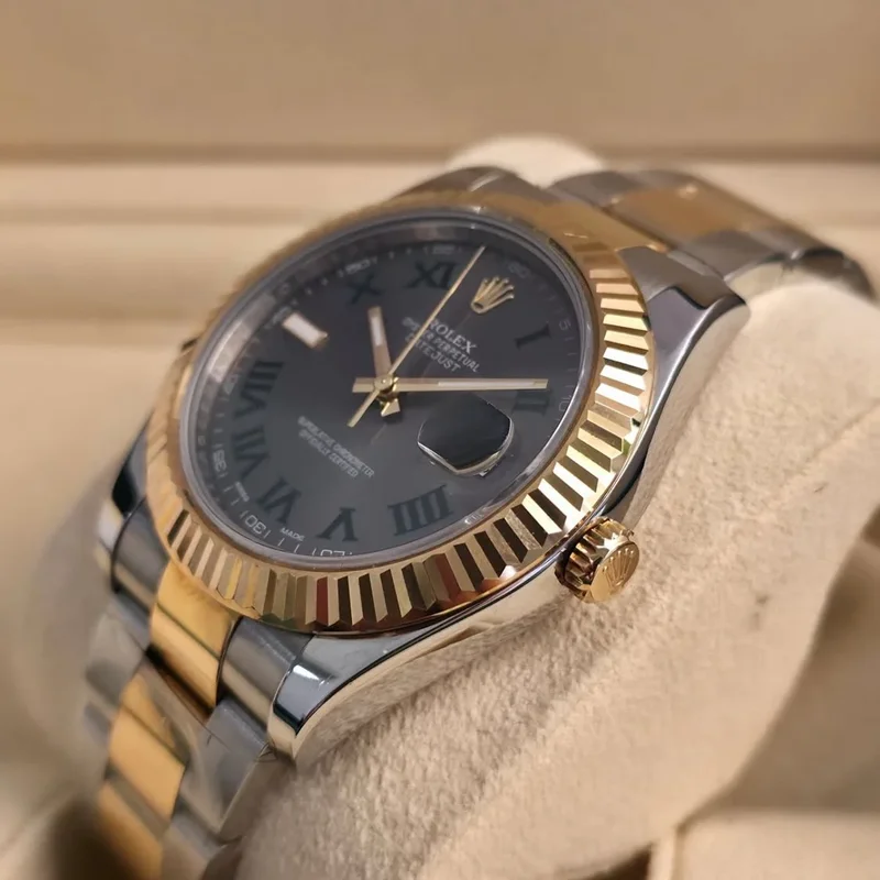 Thumb Datejust II Rolesor Slate Roman