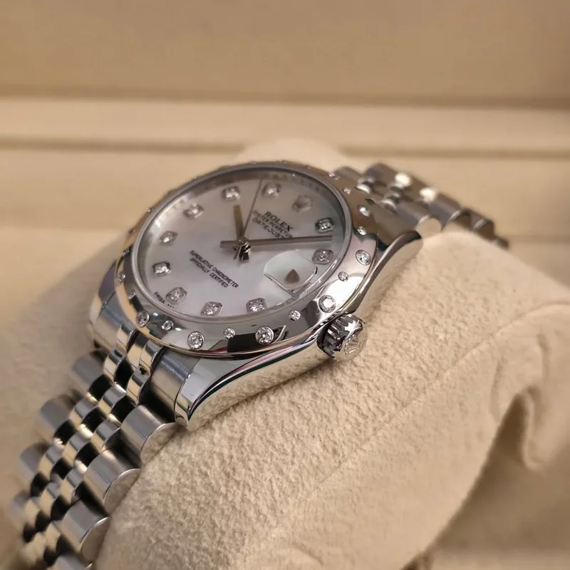 Thumb Datejust 31 Stainless Steel Domed Diamond / Jubilee / MOP