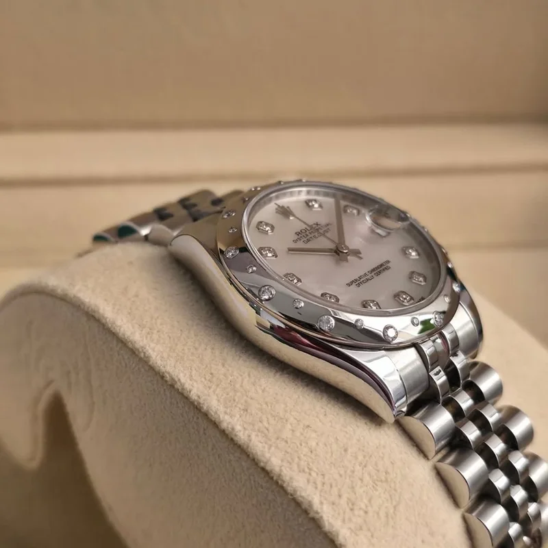 Thumb Datejust 31 Stainless Steel Domed Diamond / Jubilee / MOP