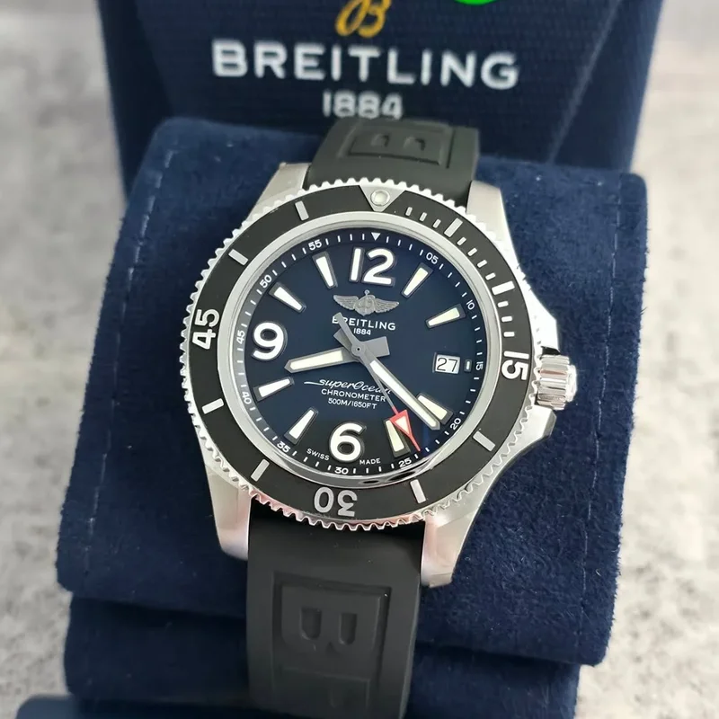 Superocean 42 Stainless Steel / Black / Rubber / Folding