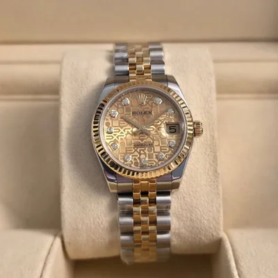 Datejust 31 Rolesor Yellow Fluted / Jubilee / Champagne Computer