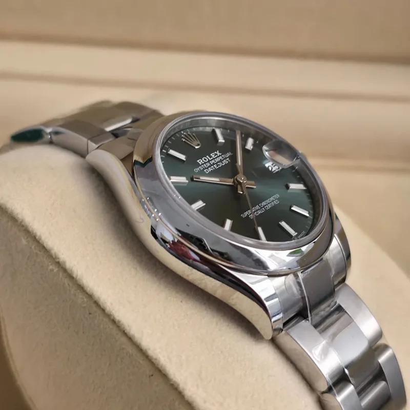 Thumb Datejust 31 Stainless Steel / Oyster / Green