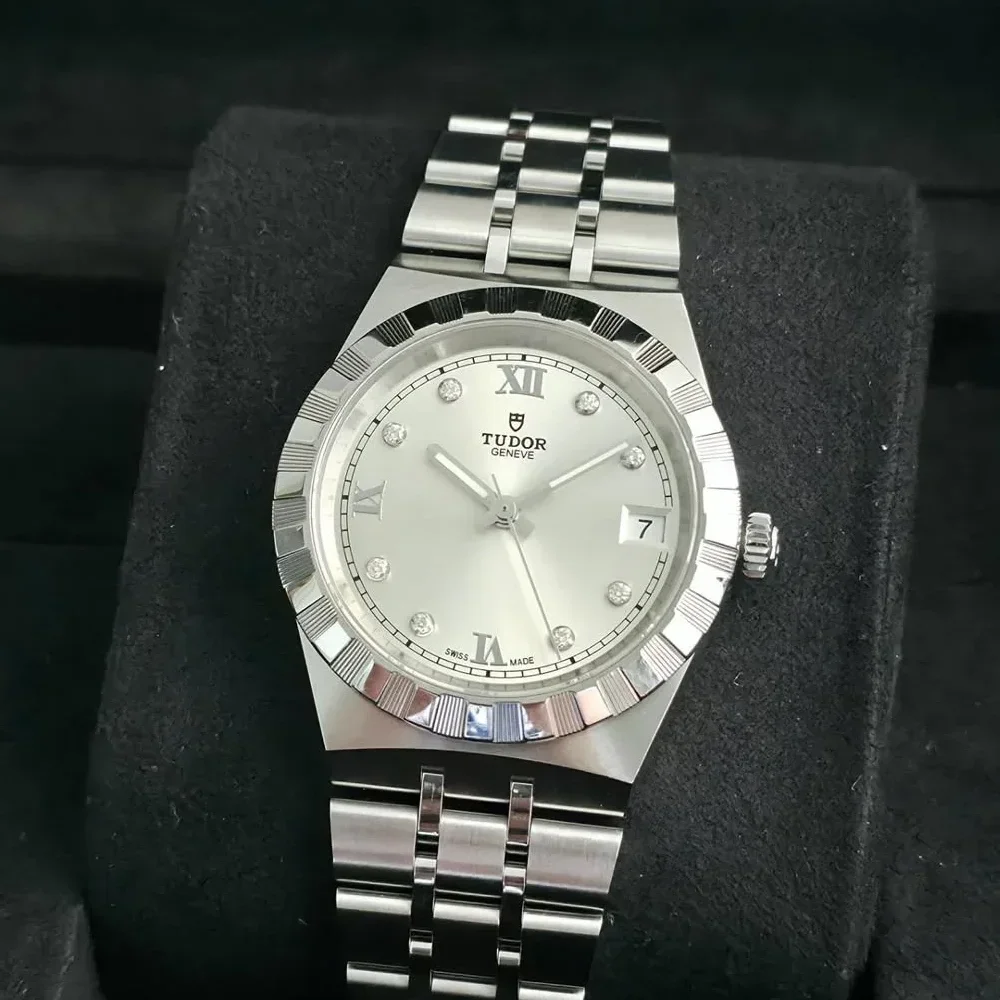Royal Date 34 Stainless Steel / Silver - Diamond