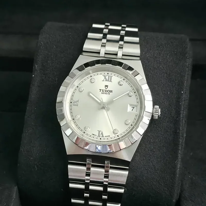 Royal Date 34 Stainless Steel / Silver - Diamond