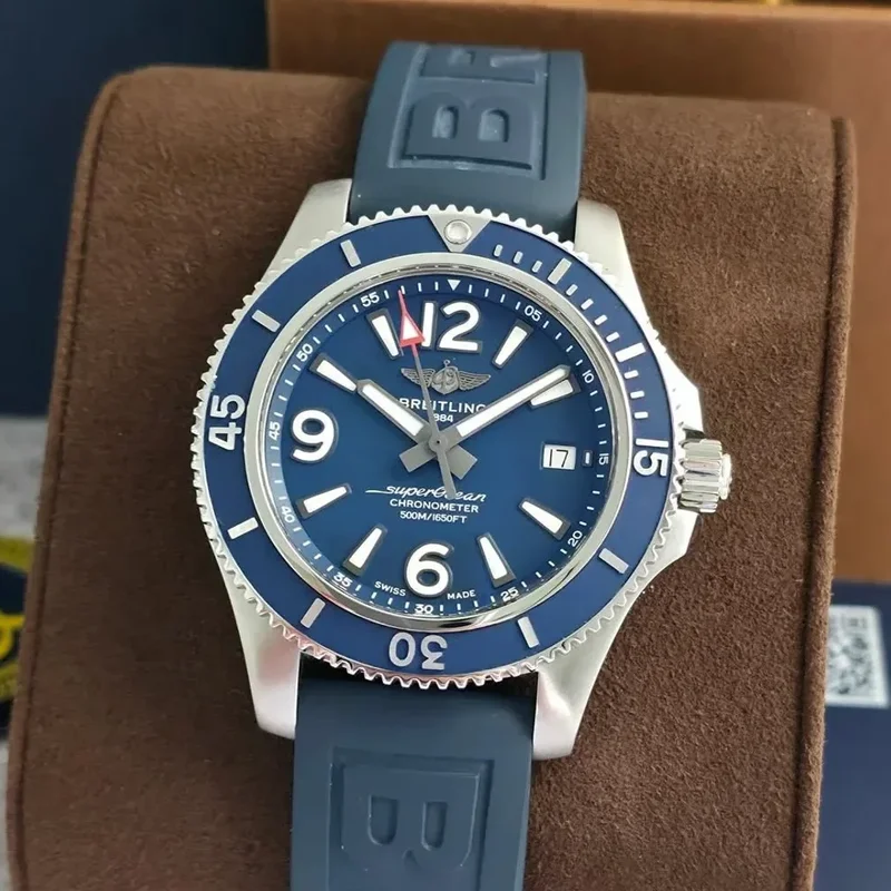 Superocean 44 Stainless Steel / Blue / Rubber / Folding