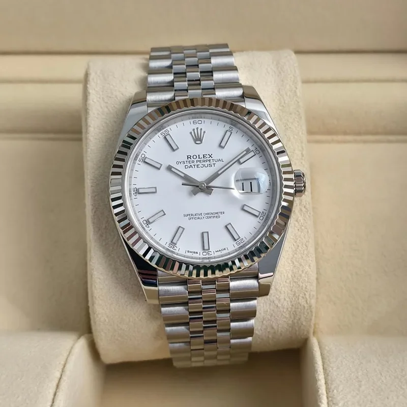 Datejust 41 Stainless Steel Fluted / Jubilee / White
