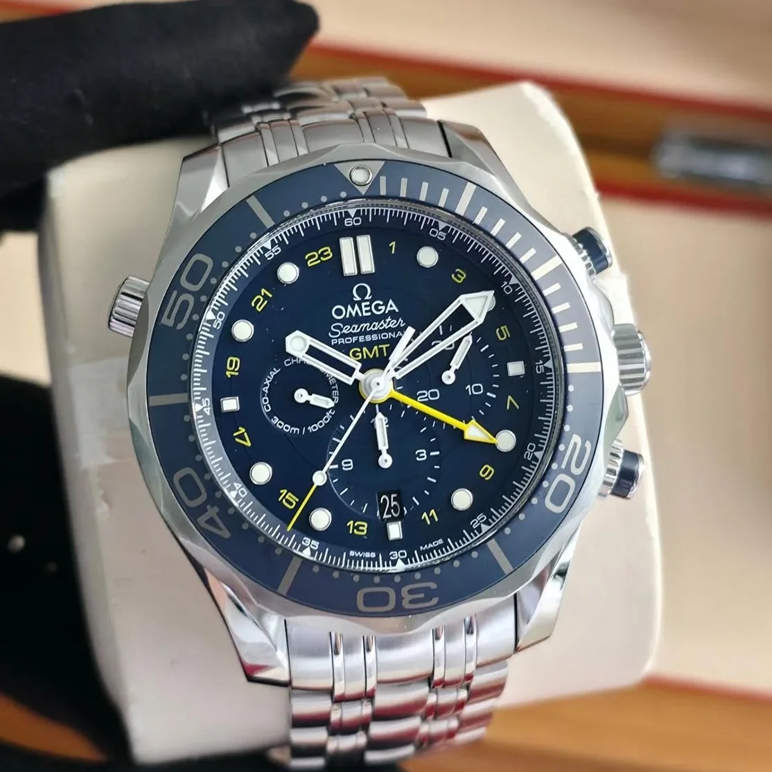 Seamaster Diver 300M Co-Axial 44 GMT Chronograph Stainless Steel / Blue / Bracelet