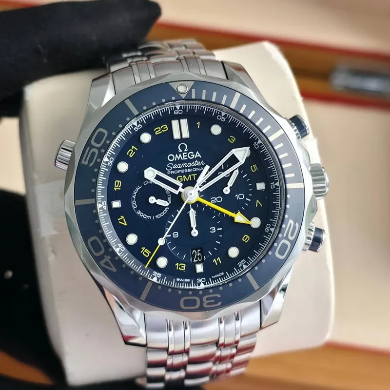 Seamaster Diver 300M Co-Axial 44 GMT Chronograph Stainless Steel / Blue / Bracelet