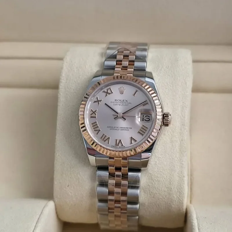 Datejust 31 Rolesor Everose Fluted / Jubilee / Pink Roman