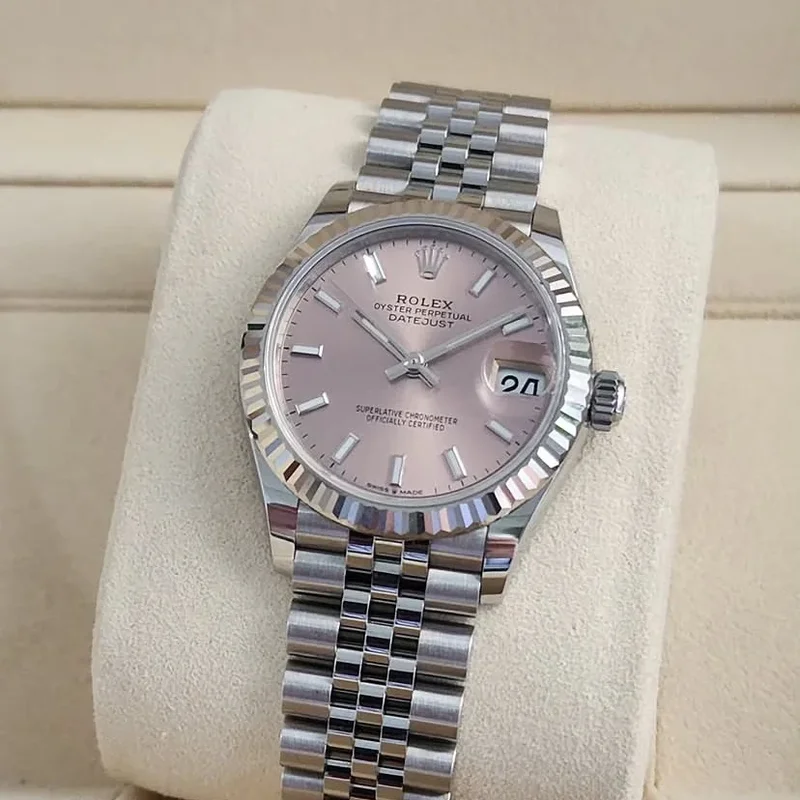Datejust 31 Stainless Steel Fluted / Jubilee / Pink