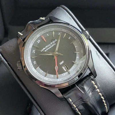 Jazzmaster GMT 42mm Black Dial