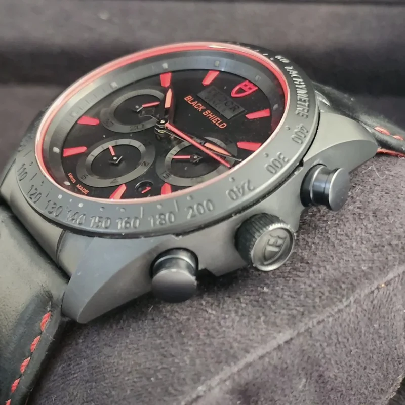 Thumb Fastrider Black Shield Ceramic / Black-Red / Leather