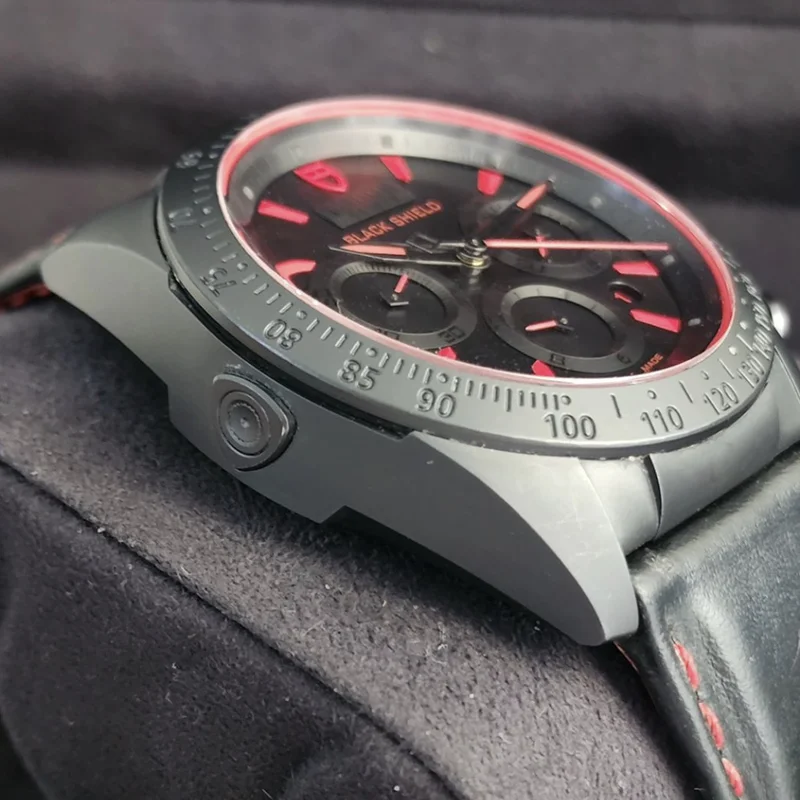 Thumb Fastrider Black Shield Ceramic / Black-Red / Leather