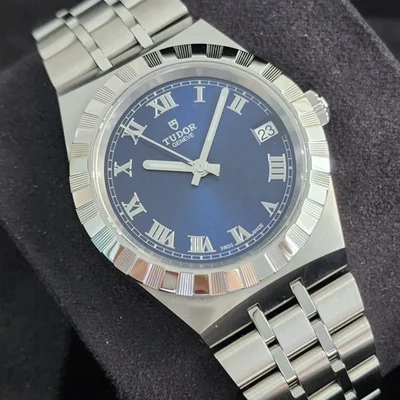 Royal Date 34 Stainless Steel / Blue - Roman