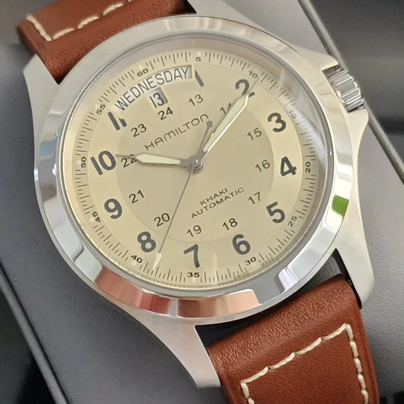 Khaki Field King Auto 40 Stainless Steel / Beige