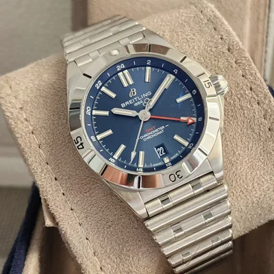 Chronomat 40 GMT Stainless Steel / Blue / Rouleaux