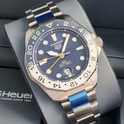 Aquaracer Professional 300 GMT Stainless Steel / Blue / Bracelet