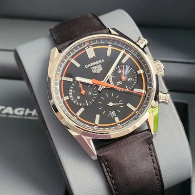 Carrera Calibre Heuer 02 42 Stainless Steel / Black