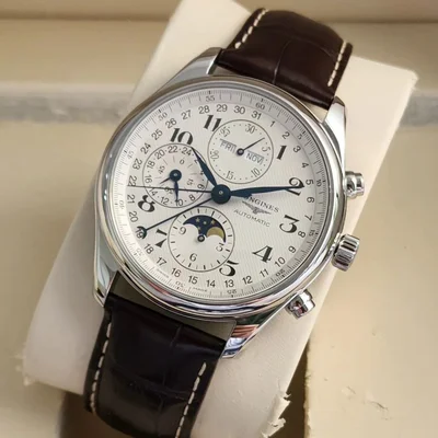 Master Collection 40 Chronograph Calendar Stainless Steel / Silver / Alligator