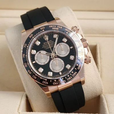 Cosmograph Daytona Everose - Cerachrom / Black - Sundust- Diamond / Oysterflex