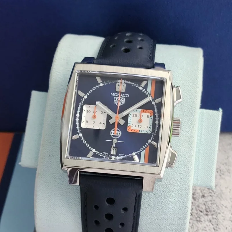 Thumb Monaco Calibre Heuer 02 Stainless Steel / Gulf