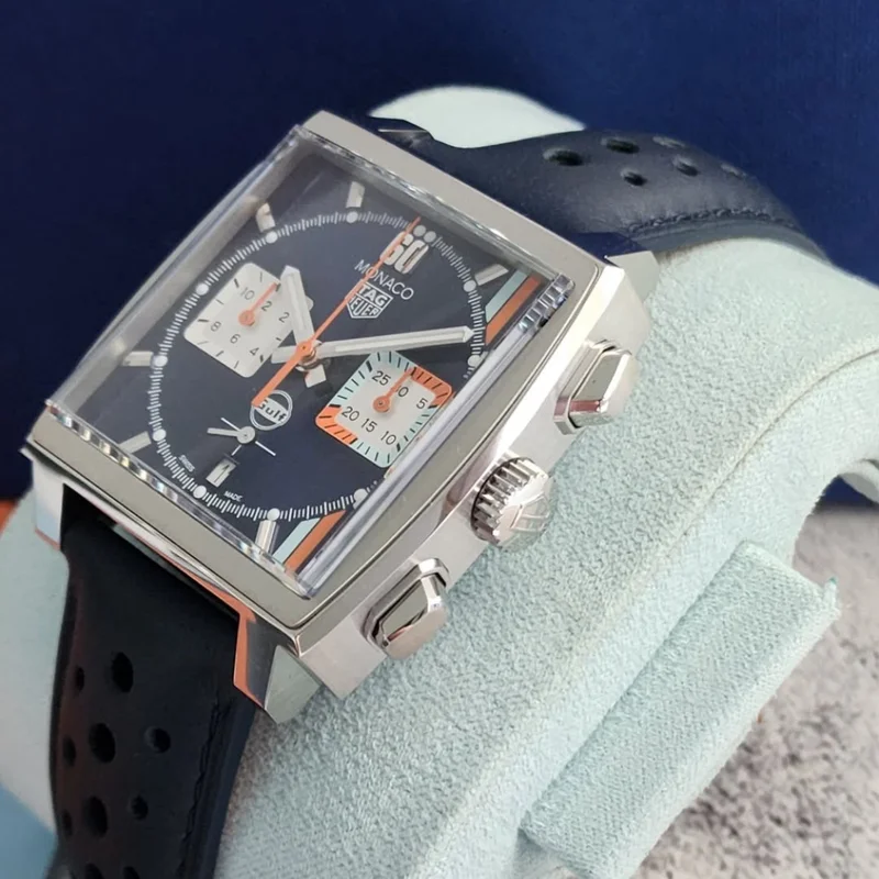 Thumb Monaco Calibre Heuer 02 Stainless Steel / Gulf