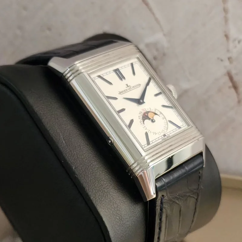 Thumb Reverso Tribute Moon Stainless Steel / Silver / Alligator