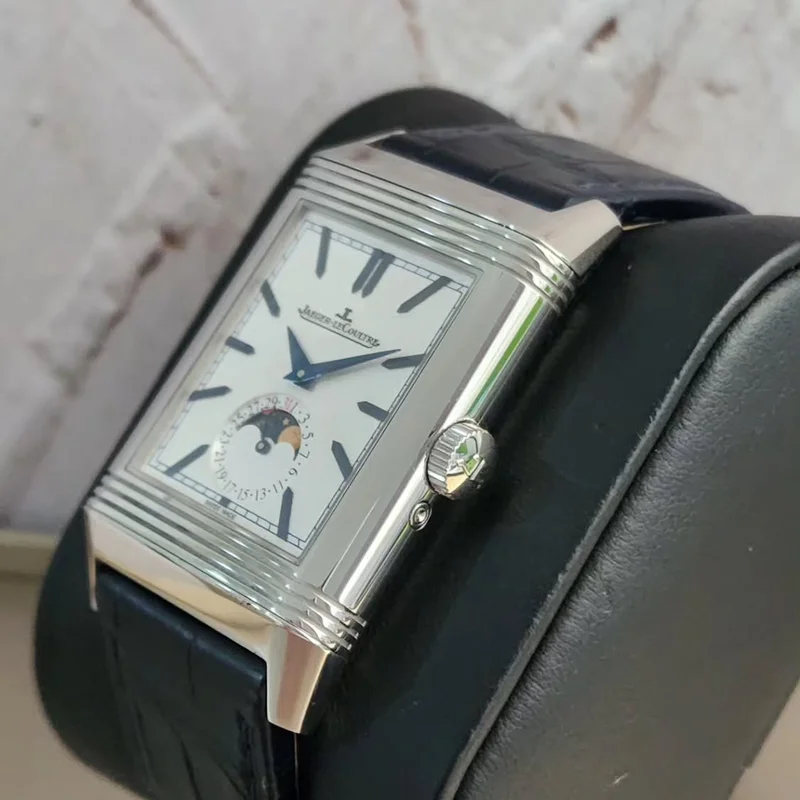 Thumb Reverso Tribute Moon Stainless Steel / Silver / Alligator