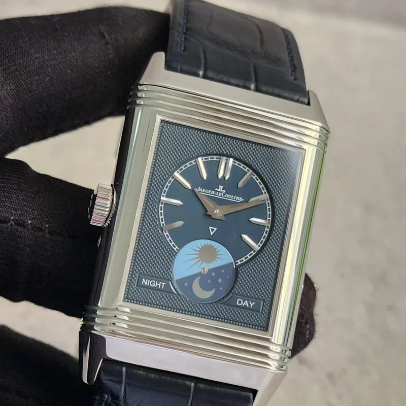 Thumb Reverso Tribute Moon Stainless Steel / Silver / Alligator