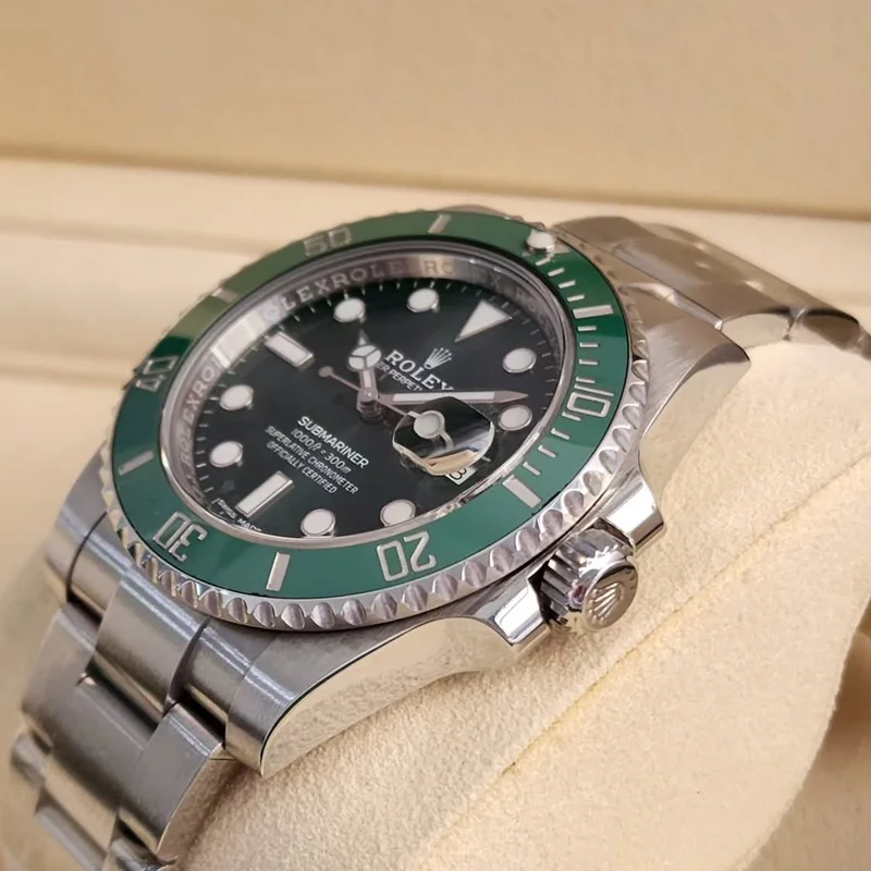 Thumb Submariner Date Stainless Steel / Green / Cerachom