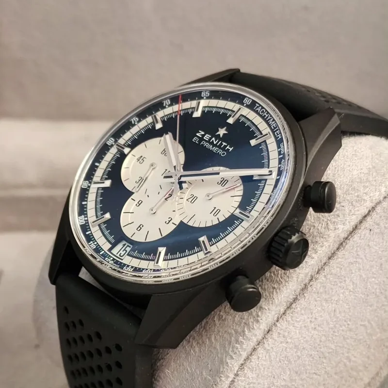 Thumb El Primero Chronomaster 42 Aluminium / Black / Rubber Strap