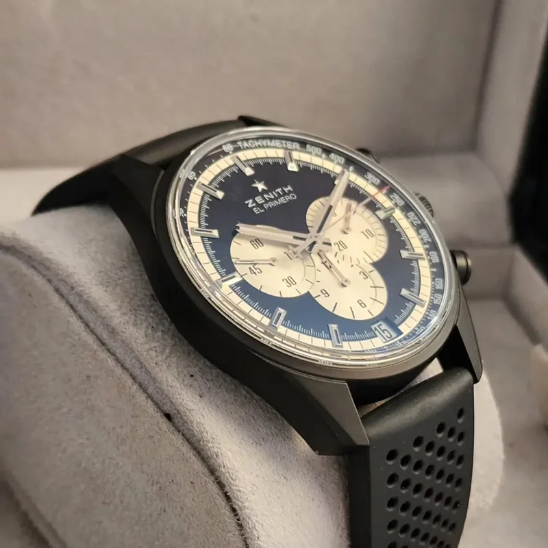 Thumb El Primero Chronomaster 42 Aluminium / Black / Rubber Strap