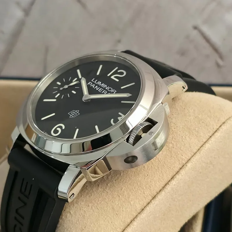 Thumb Luminor 44 Logo 3 Days Stainless Steel / Black