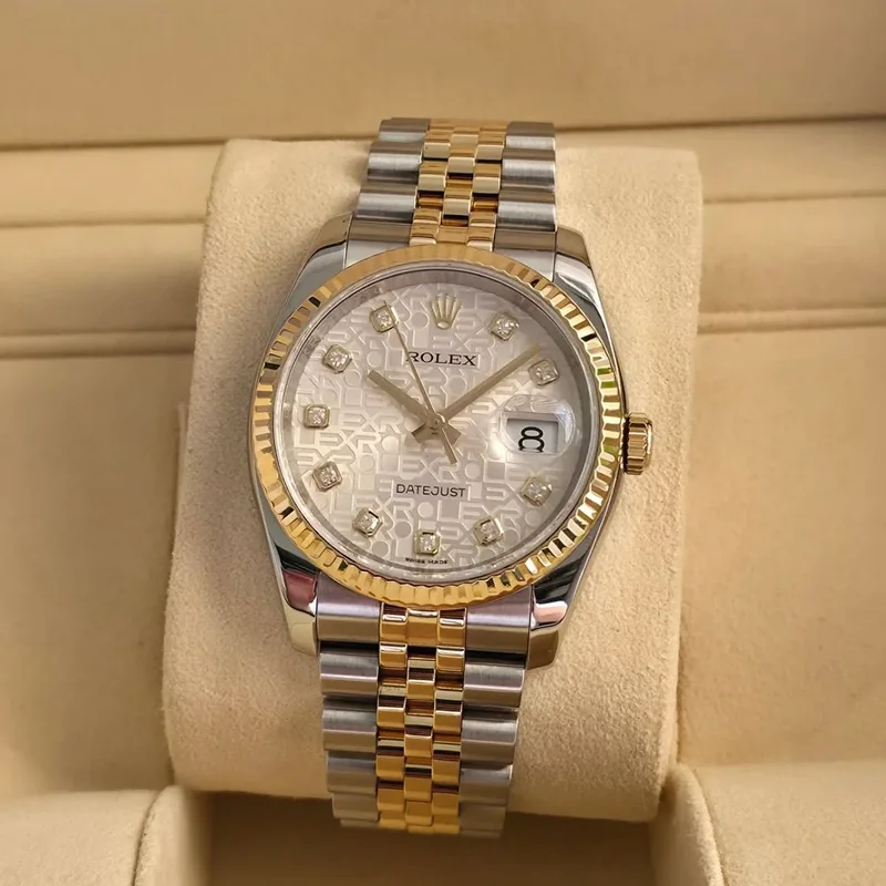 Datejust 36 Rolesor Yellow Fluted / Jubilee / Silver Computer