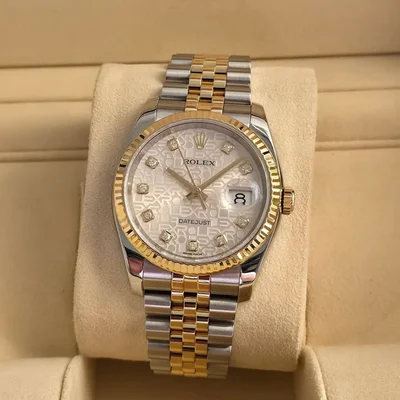 Datejust 36 Rolesor Yellow Fluted / Jubilee / Silver Computer