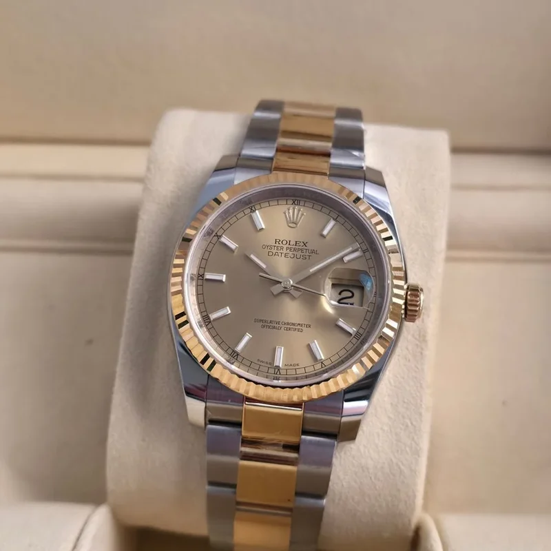 Datejust 36 Rolesor Yellow Fluted / Oyster / Champagne
