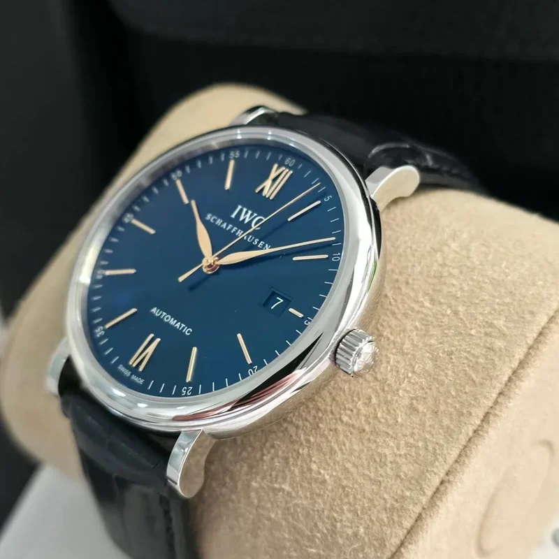 Thumb Portofino Automatic Stainless Steel / Blue / Alligator