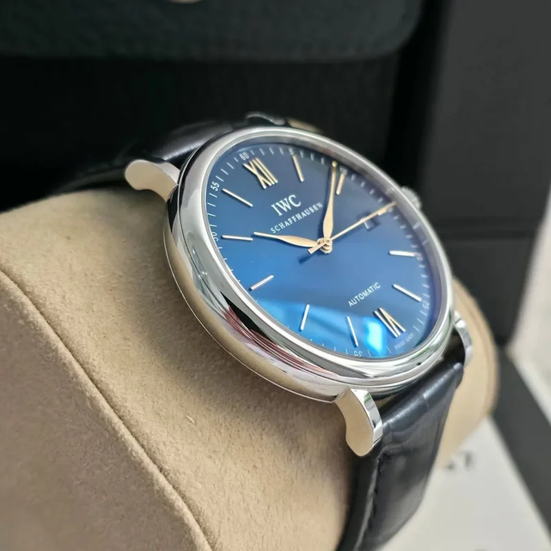 Thumb Portofino Automatic Stainless Steel / Blue / Alligator