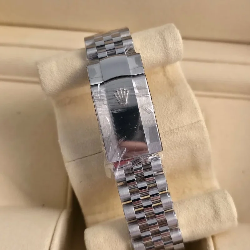 Thumb Datejust 41 Stainless Steel Fluted / Jubilee / Dark Rhodium - Diamond