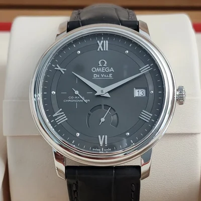 De Ville Prestige Co-Axial 39.5 Power Reserve Stainless Steel / Vintage  Grey