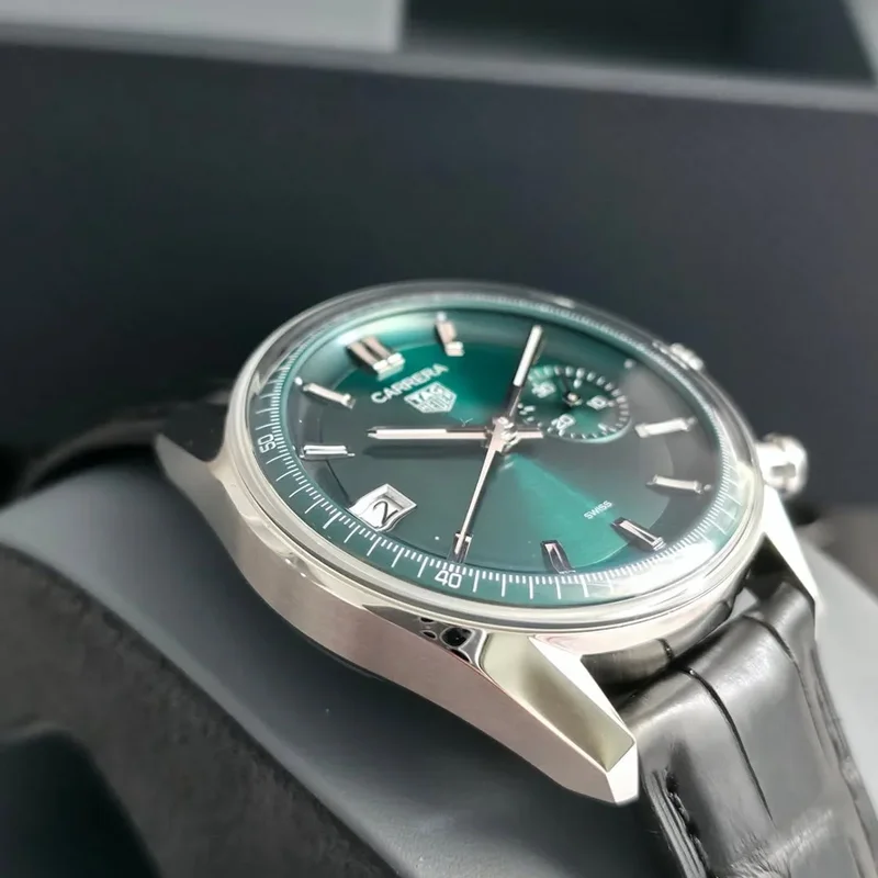 Thumb Carrera Chronograph Stainless Steel / Green
