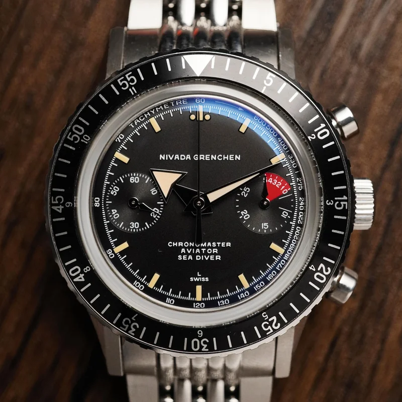 Chronomaster Aviator Sea Diver Manual Stainless Steel / Black / Bracelet