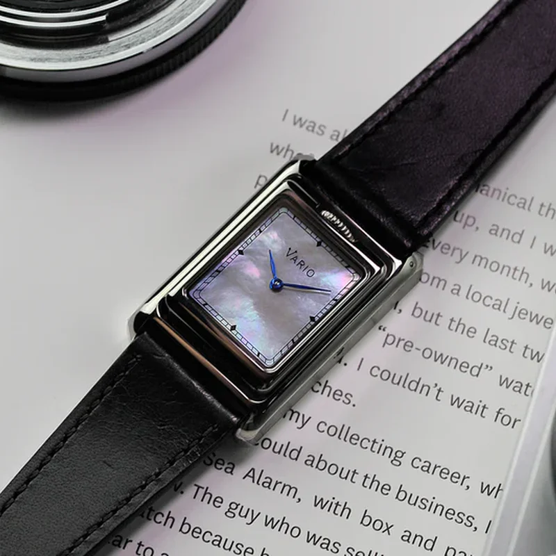 Thumb Vario VERSA Reversible Dual Time Silver-White MoP Watch