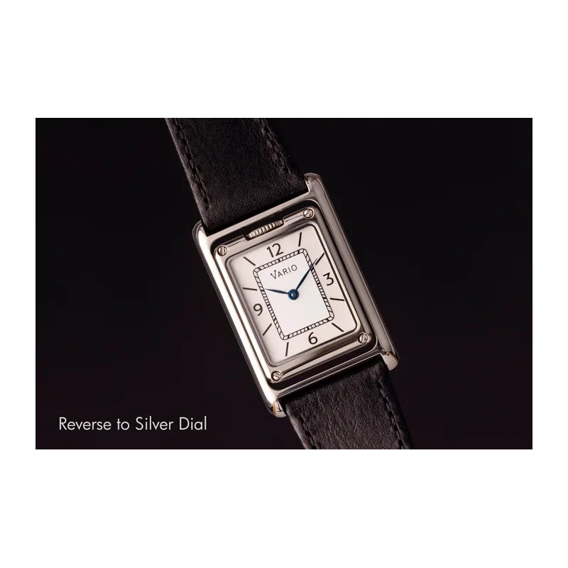 Thumb Vario VERSA Reversible Dual Time Silver-White MoP Watch