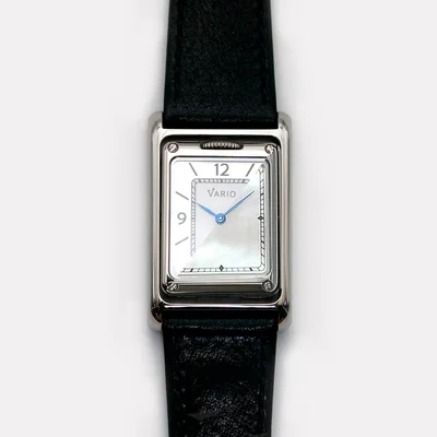 Vario VERSA Reversible Dual Time Silver-White MoP Watch