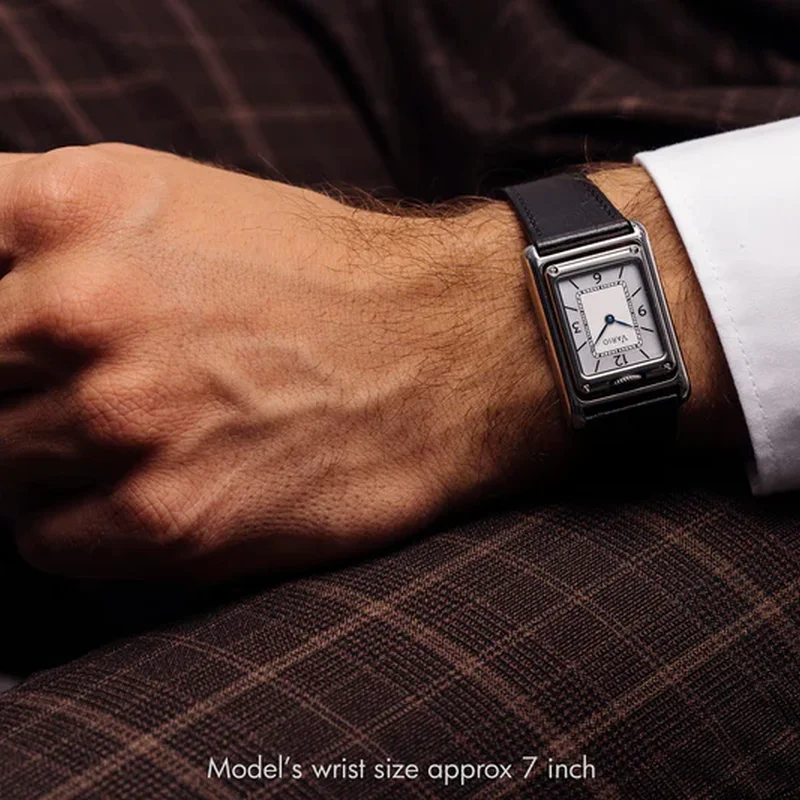 Thumb Vario VERSA Reversible Dual Time Silver-Black Watch